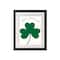 Happy Patricks Day Clover 16" x 20" Black Framed Print Under Plexiglass